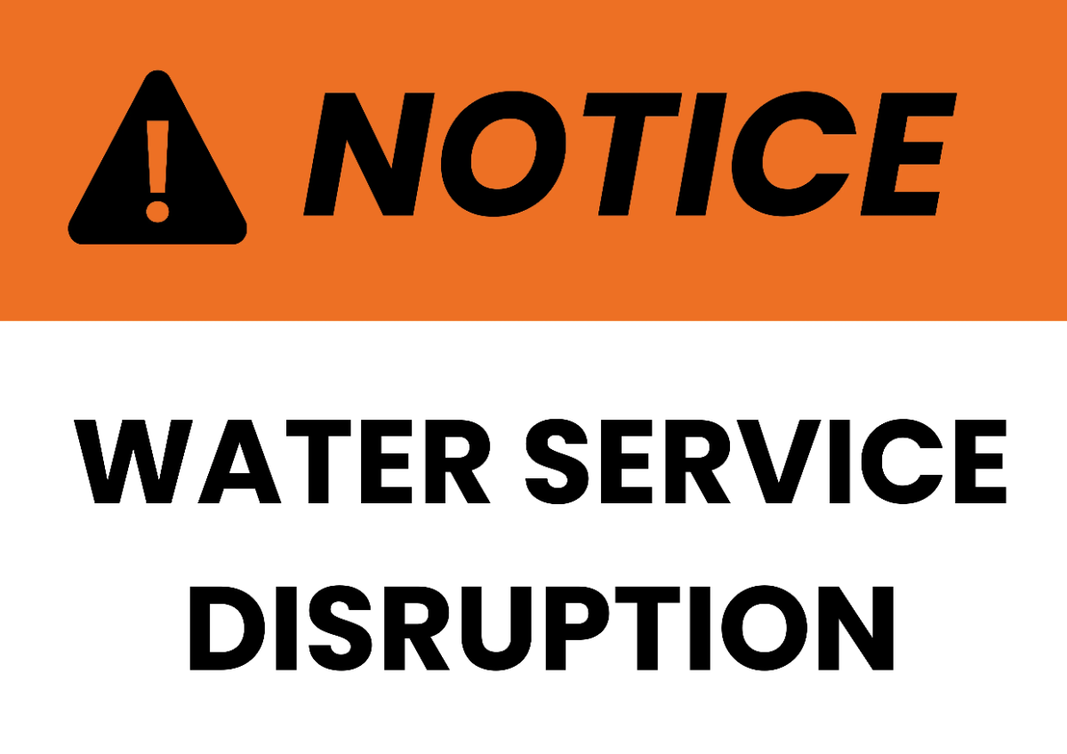 Free Service Disruption Water Utility Sign Template to Edit Online