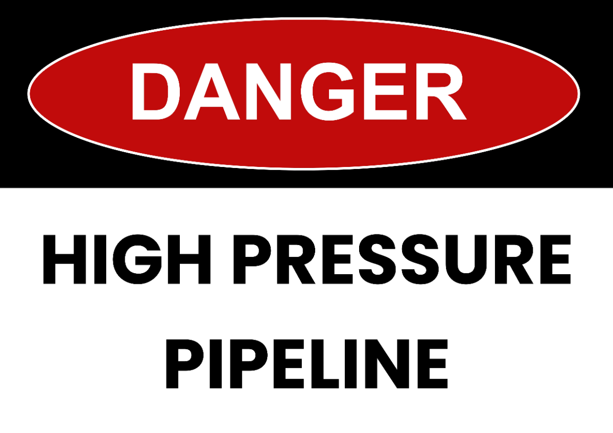 Free Pipeline Water Utility Sign Template to Edit Online