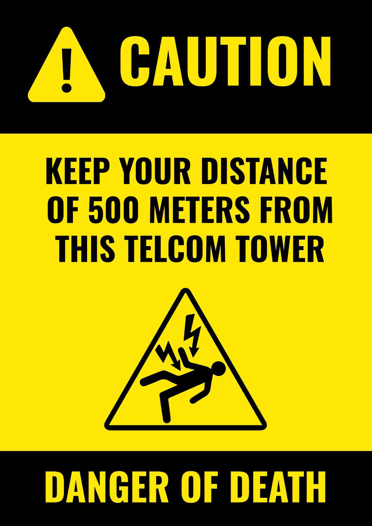 Telecom Tower Sign Template