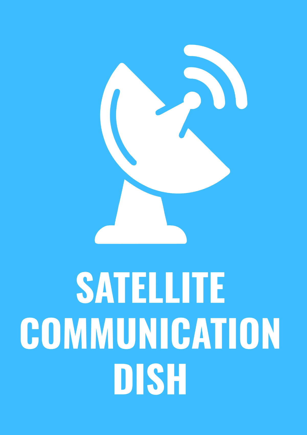 Free Satellite Communication Dish Telecom Sign Template to Edit Online