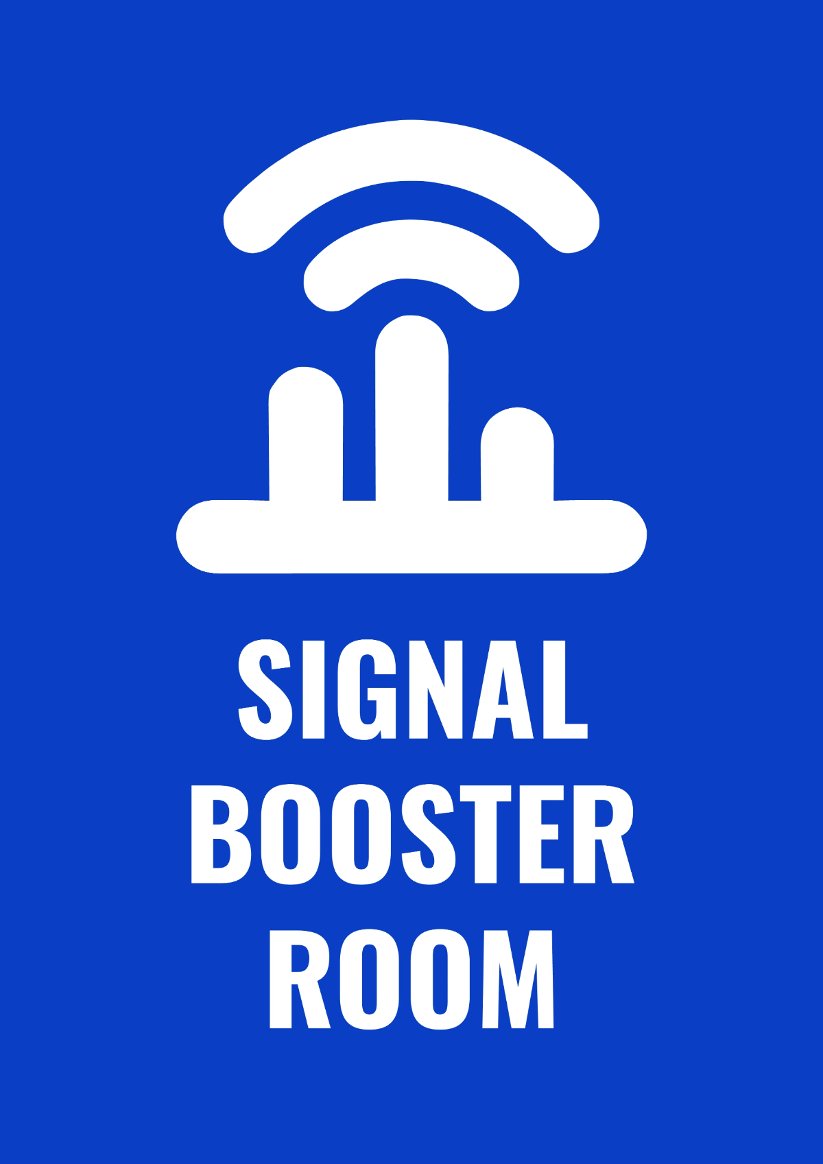Free Signal Booster Room Telecom Sign Template to Edit Online