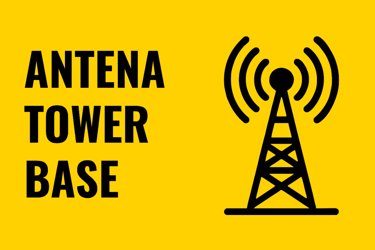 Free Antenna Tower Base Telecom Sign Template to Edit Online