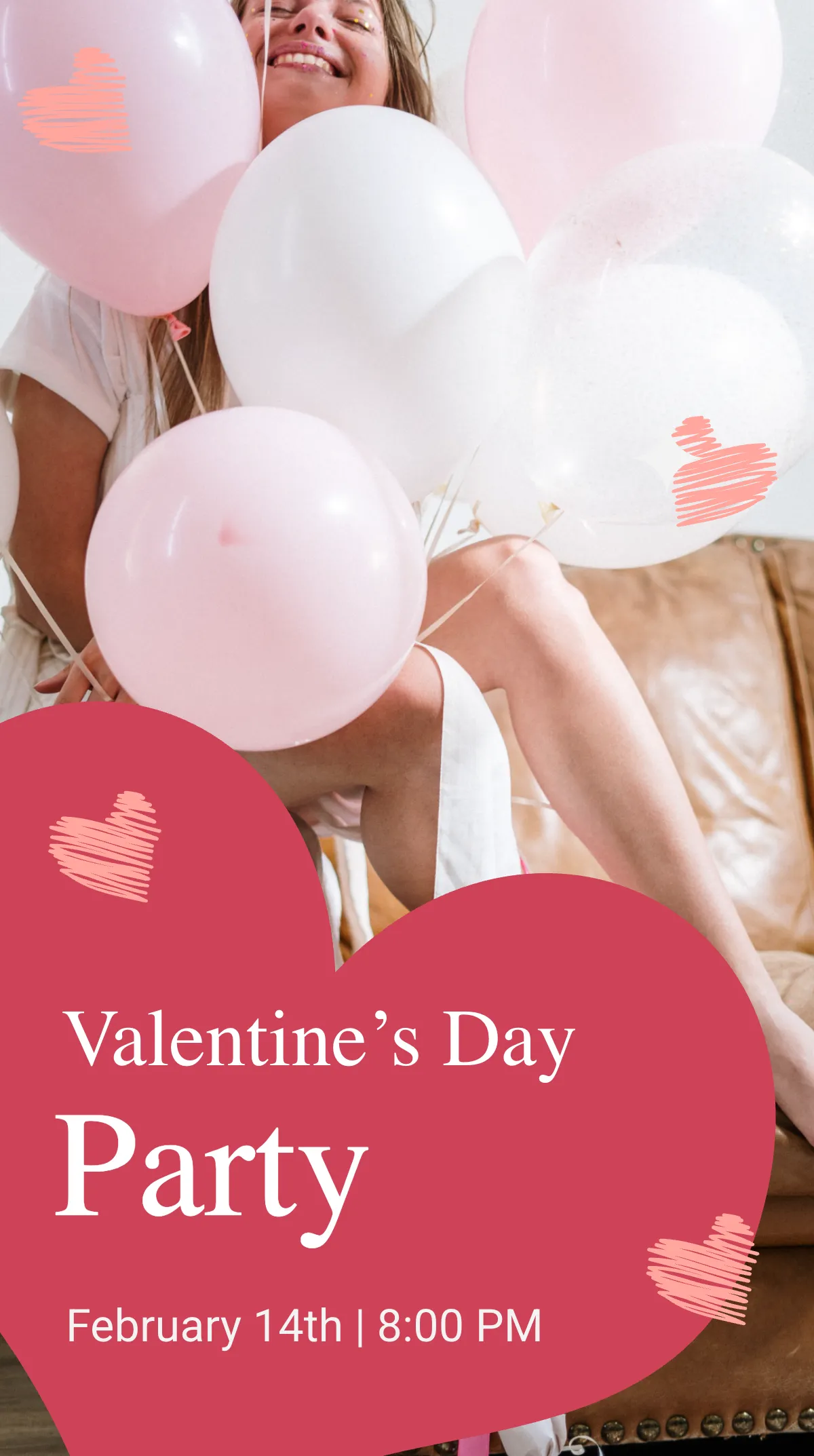 Free Valentine's Day Party Instagram Story Template to Edit Online