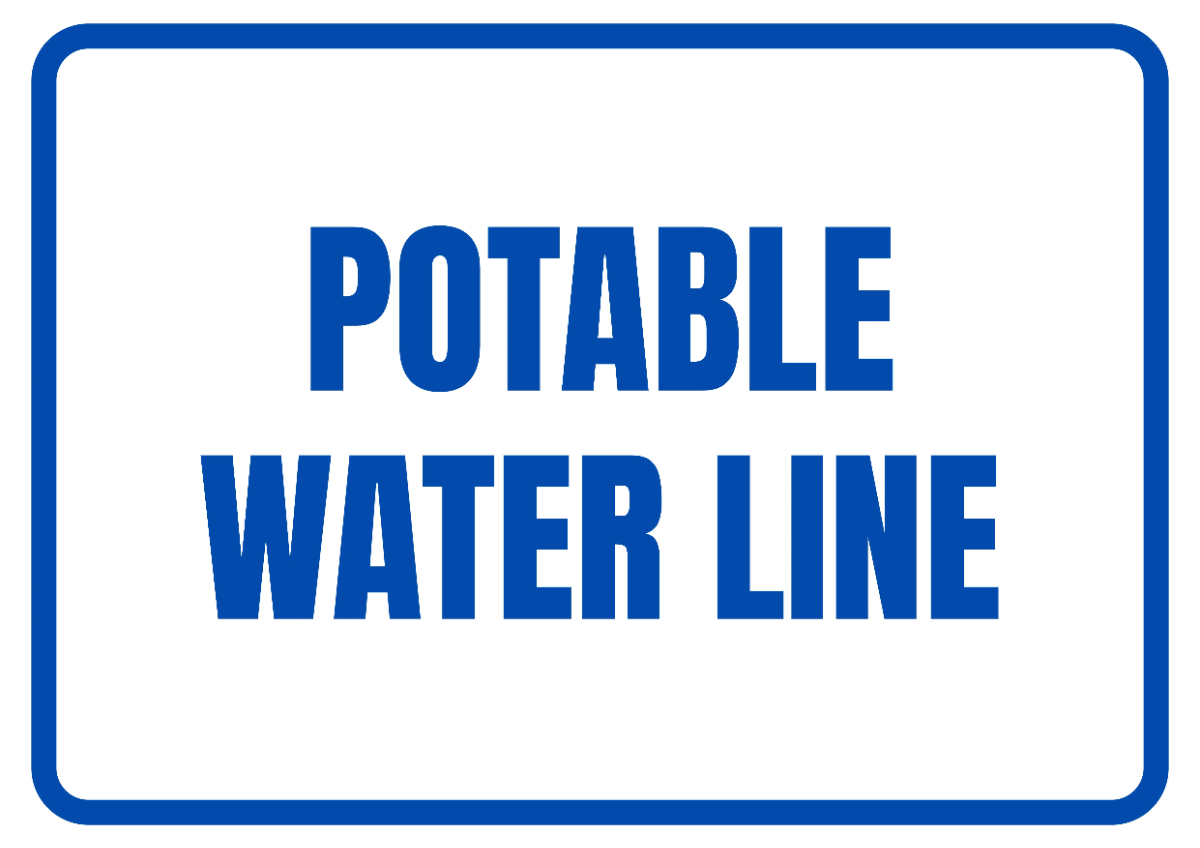 Free Potable Line Water Utility Sign Template to Edit Online