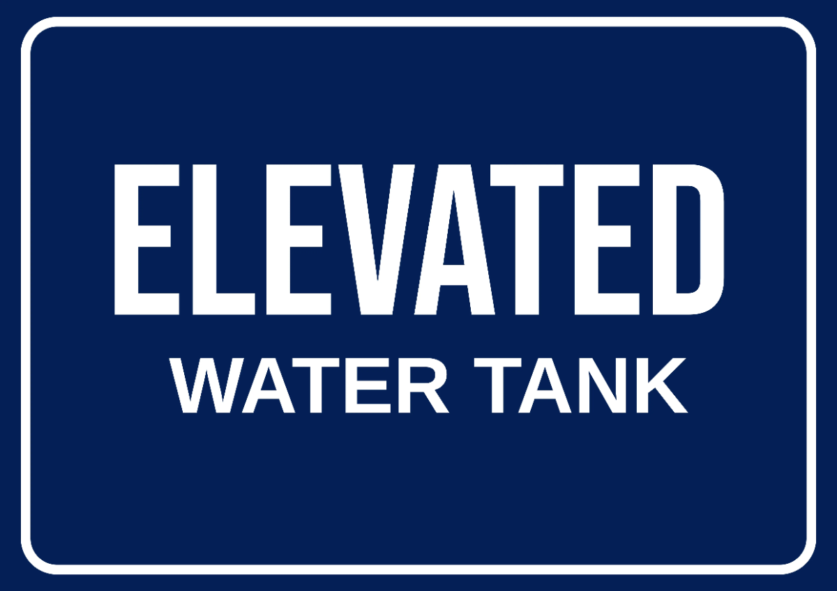 Free Elevated Tank Water Utility Sign Template to Edit Online