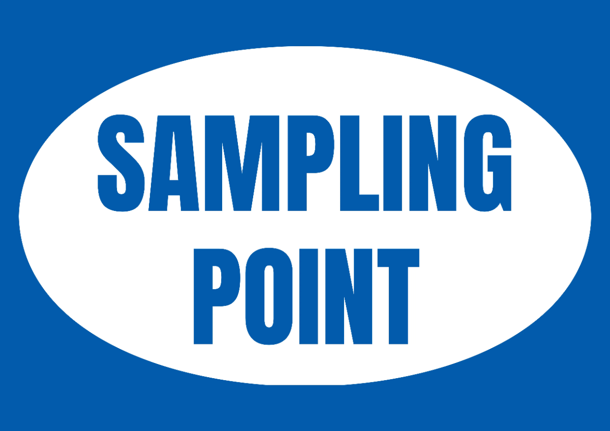 Free Sampling Point Water Utility Sign Template to Edit Online