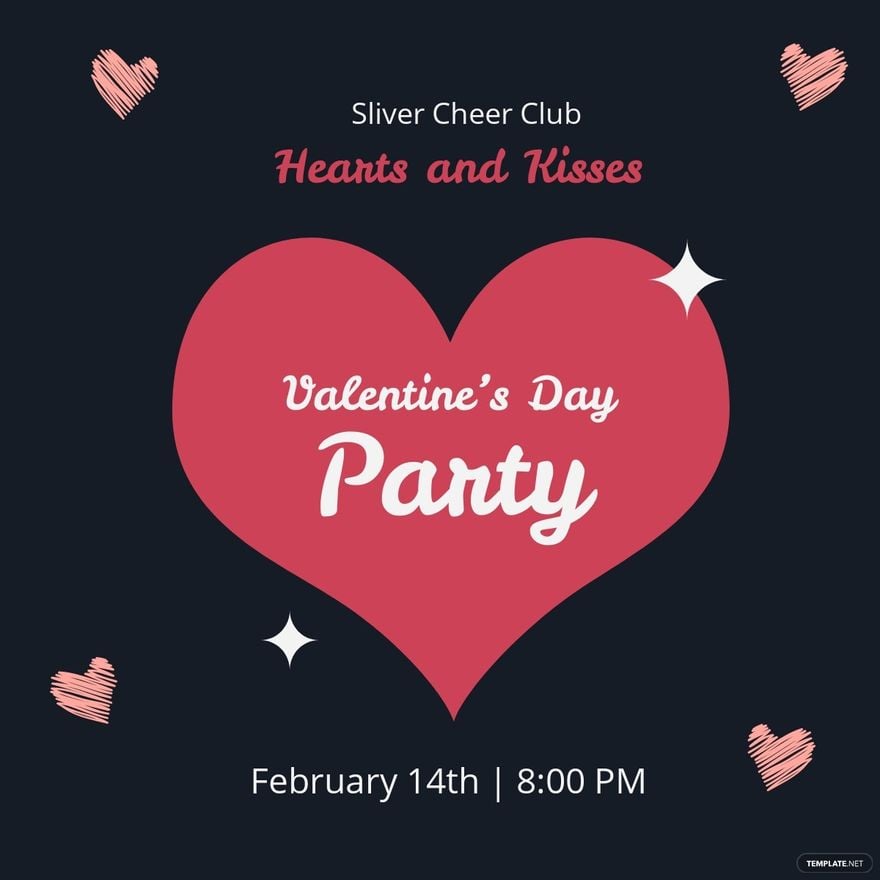 Valentine's Day Party Linkedin Post Template