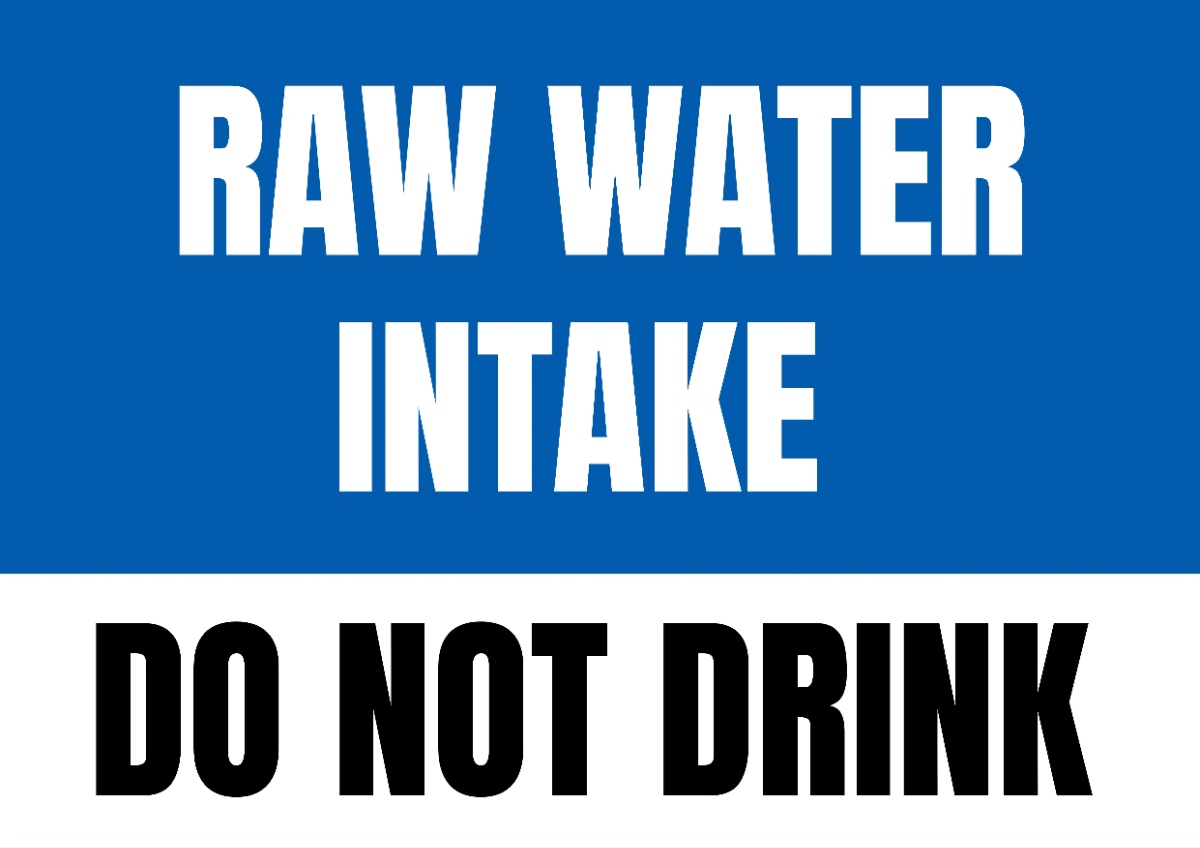 Free Raw Intake Water Utility Sign Template to Edit Online