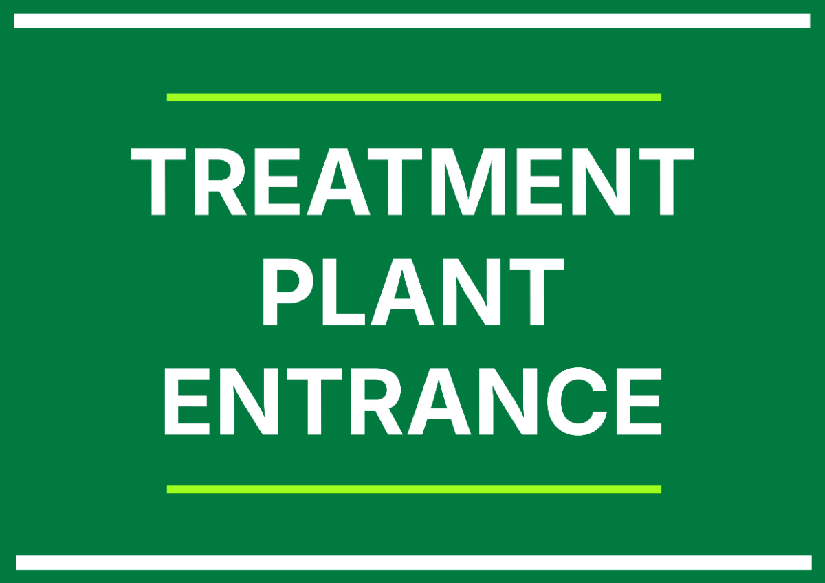 Free Treatment Plant Entrance Water Utility Sign Template to Edit Online