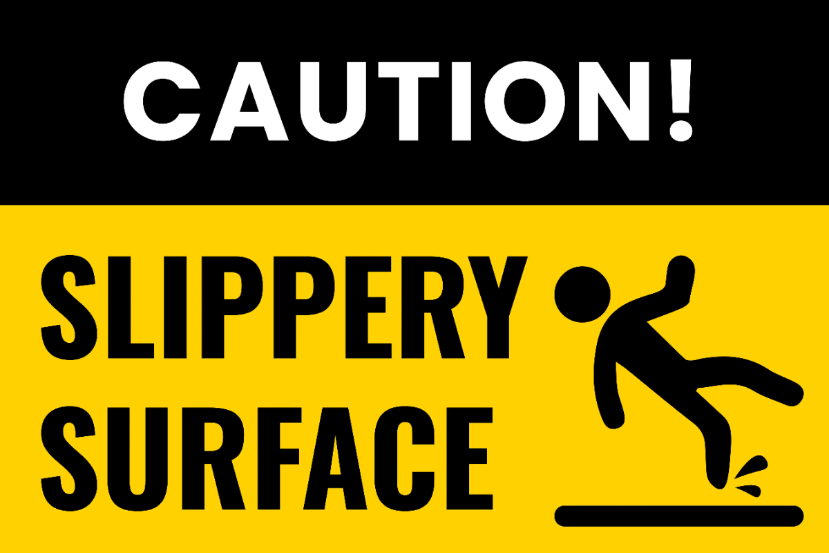 Slippery Surface Water Utility  Sign Template