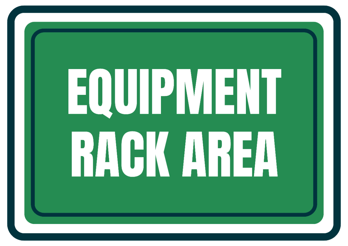 Equipment Rack Area Telecom Sign Template