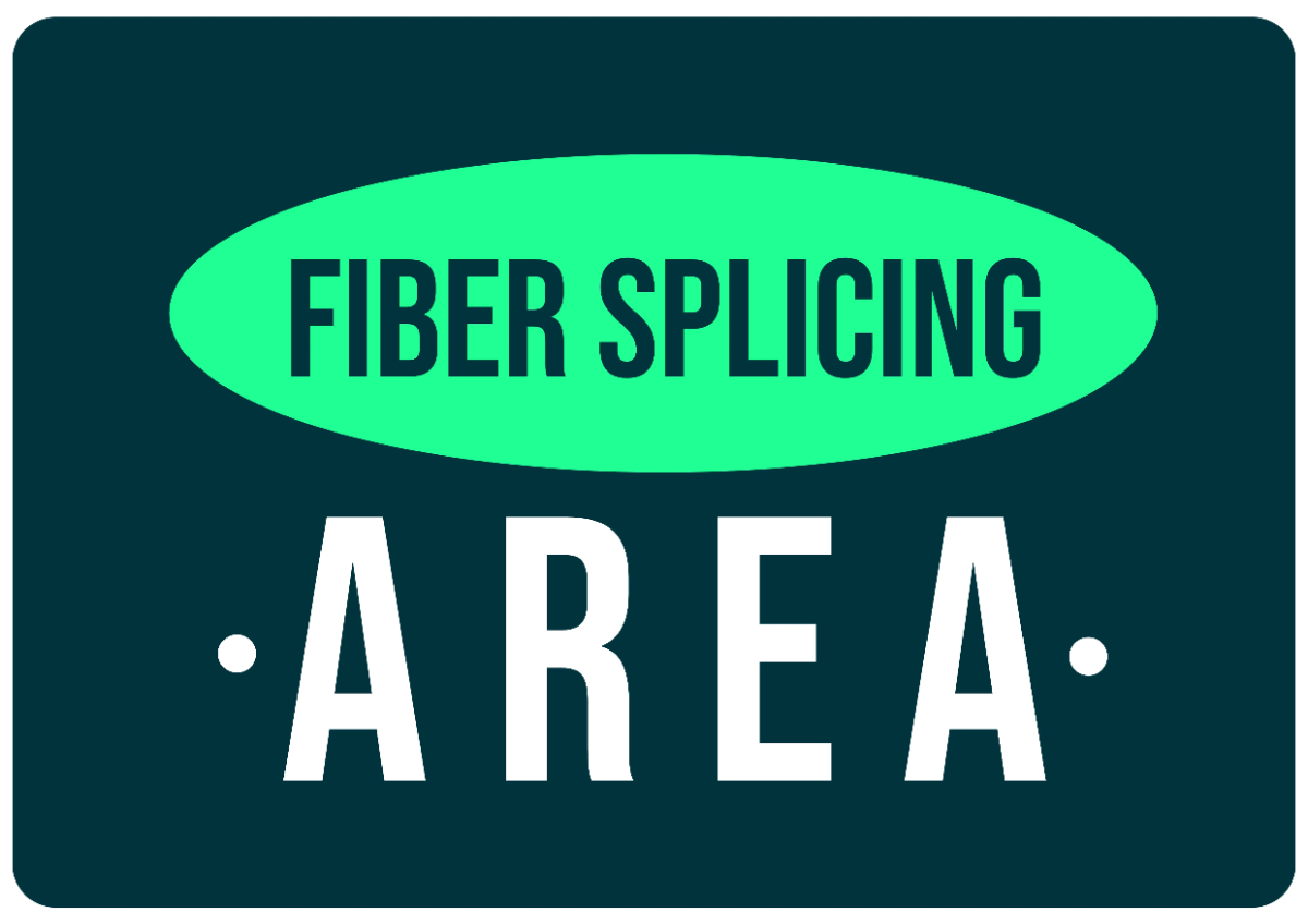 Fiber Splicing Area Telecom Sign Template