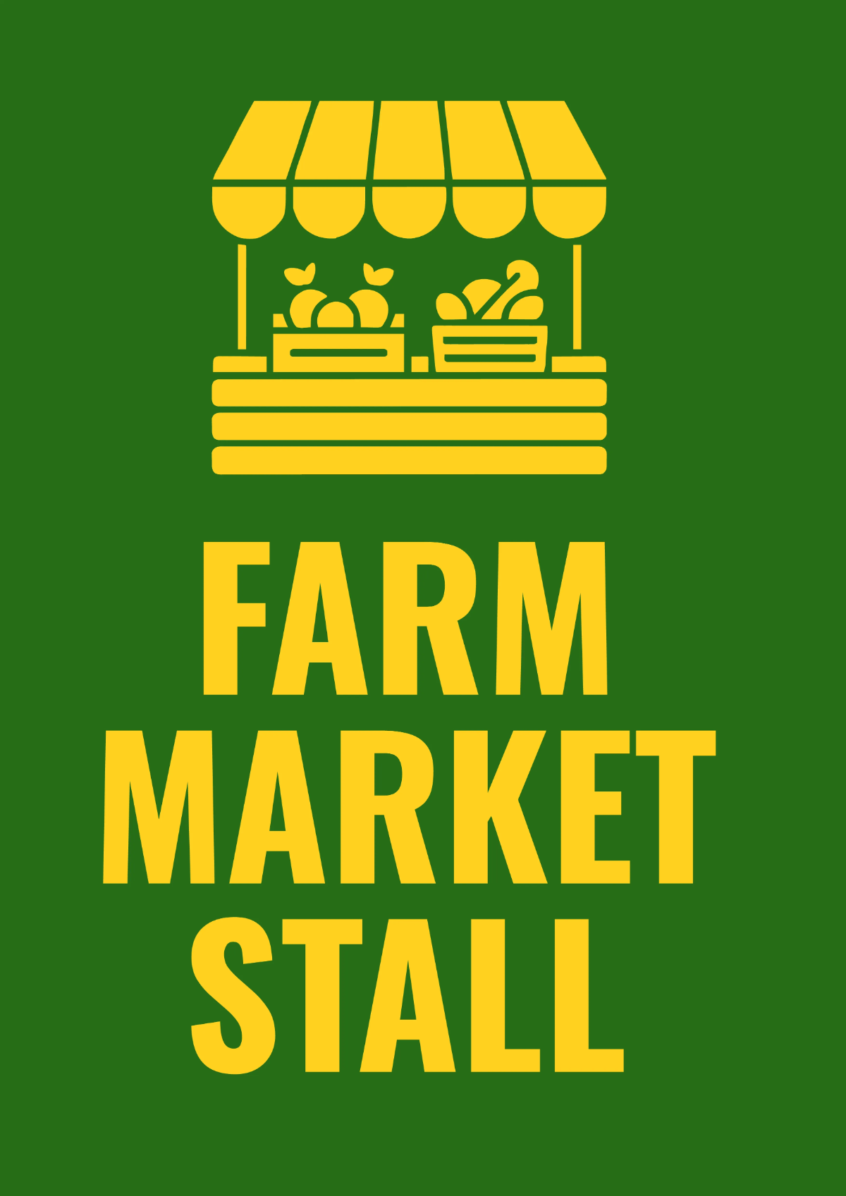 Farm Market Stall Agriculture Sign Template