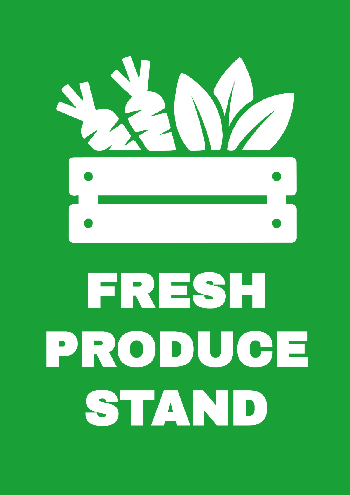 Fresh Produce Stand Agriculture Sign Template