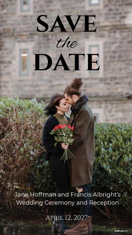 Free Save The Date Whatsapp Story Template