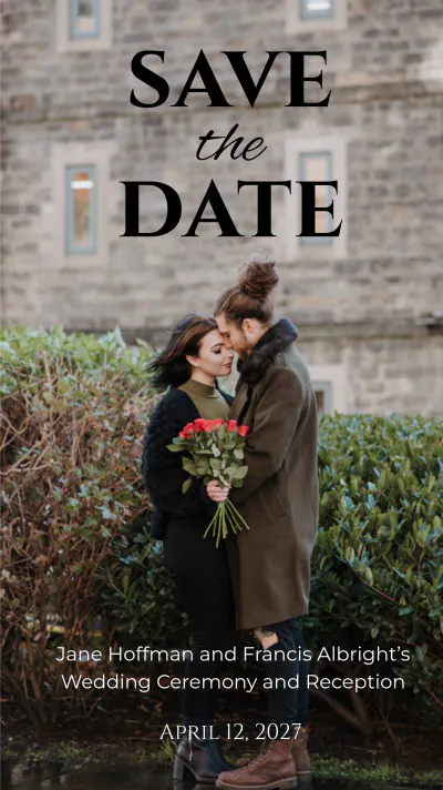 Free Save The Date Whatsapp Story Template to Edit Online