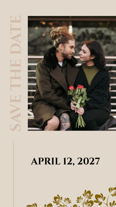 Free Save The Date Whatsapp Story Template to Edit Online