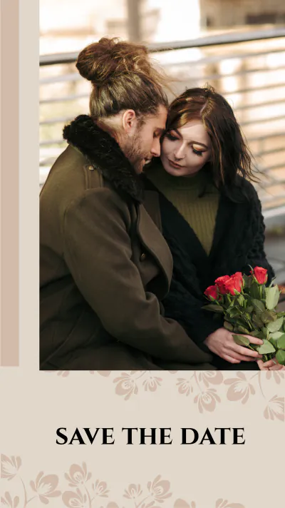 Free Save The Date Whatsapp Story Template to Edit Online