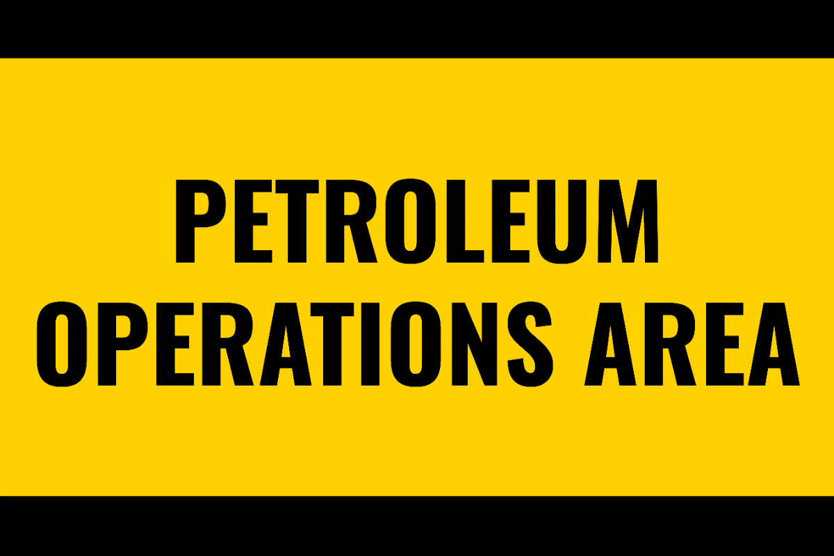 Petroleum Operations Area Sign Template