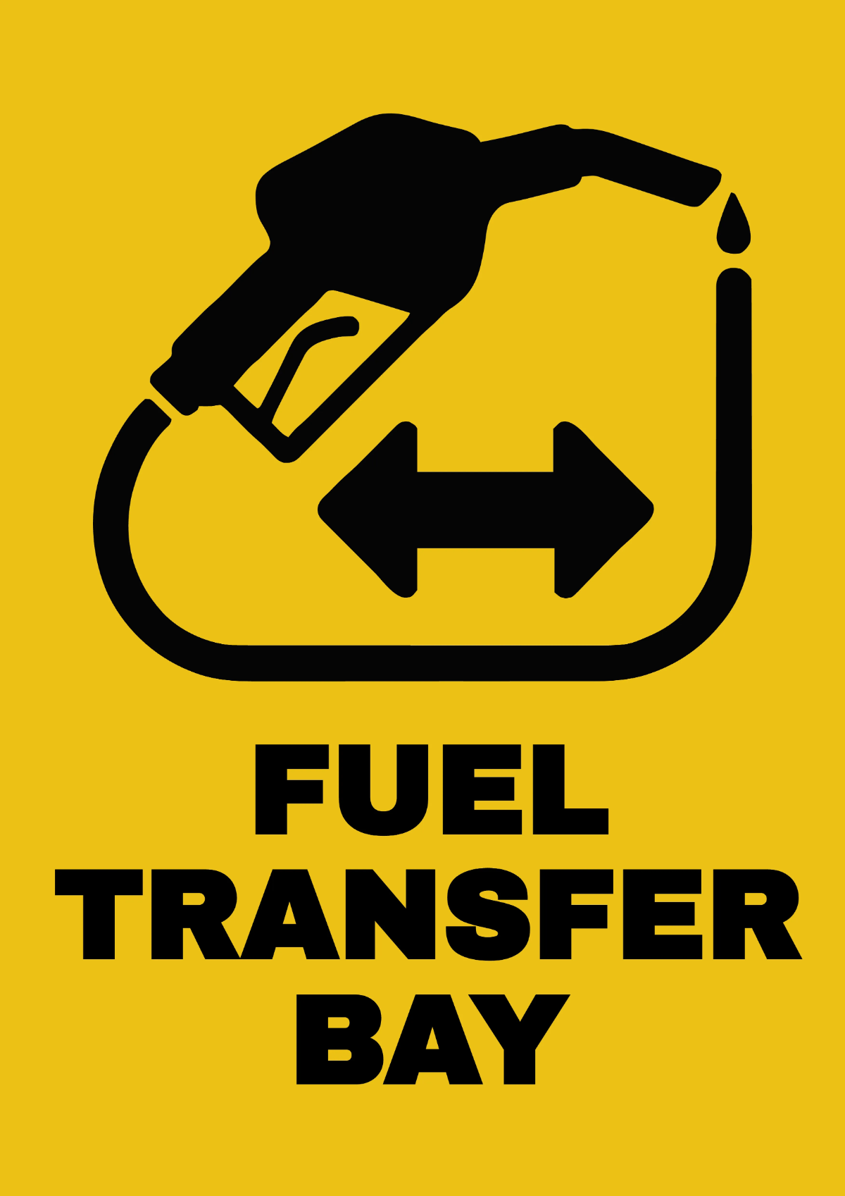 Fuel Transfer Bay Petroleum Sign Template