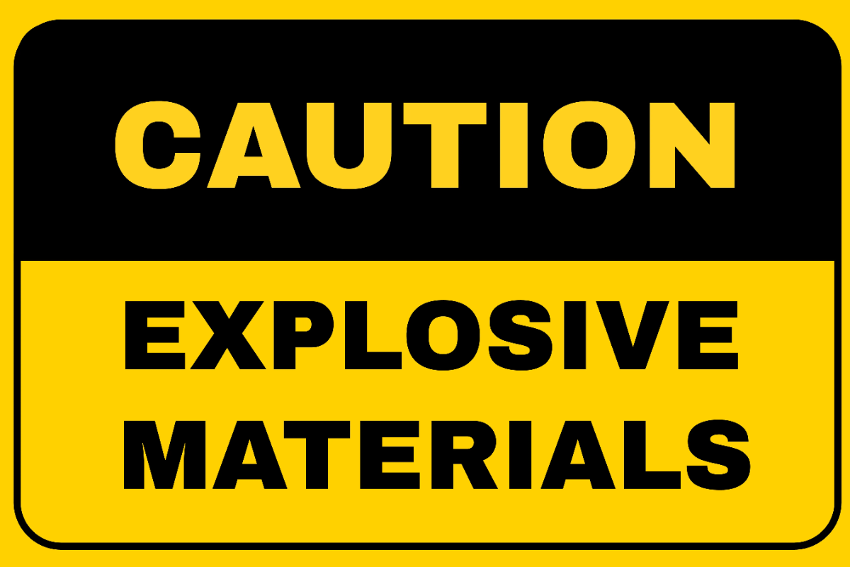 Free Explosive Materials Petroleum Sign Template to Edit Online