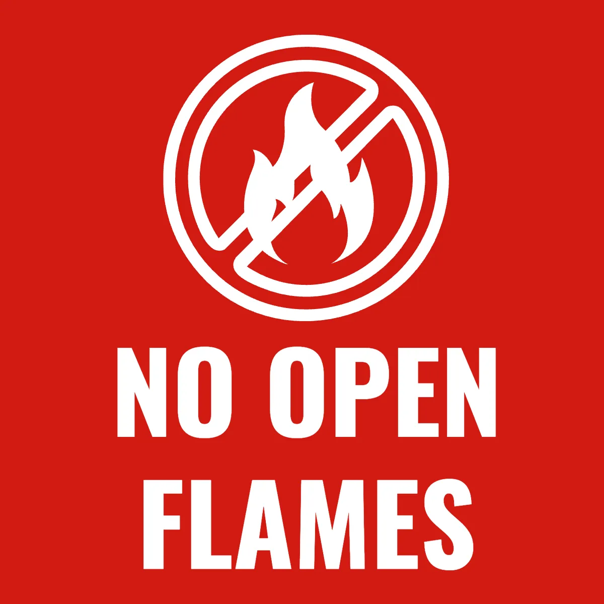 Free No Open Flames Petroleum Sign Template to Edit Online