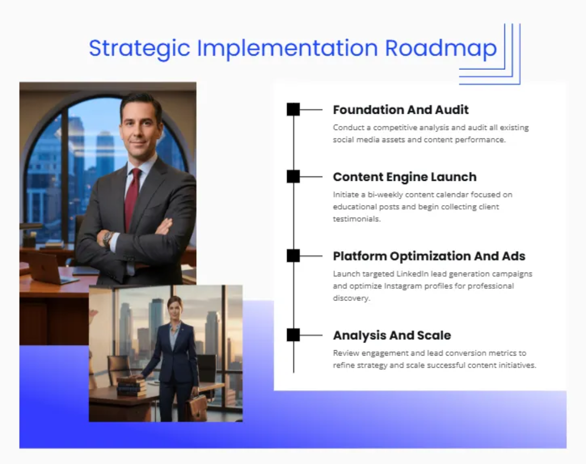 Free Lawyer Marketing Social Media Strategy Template to Edit Online