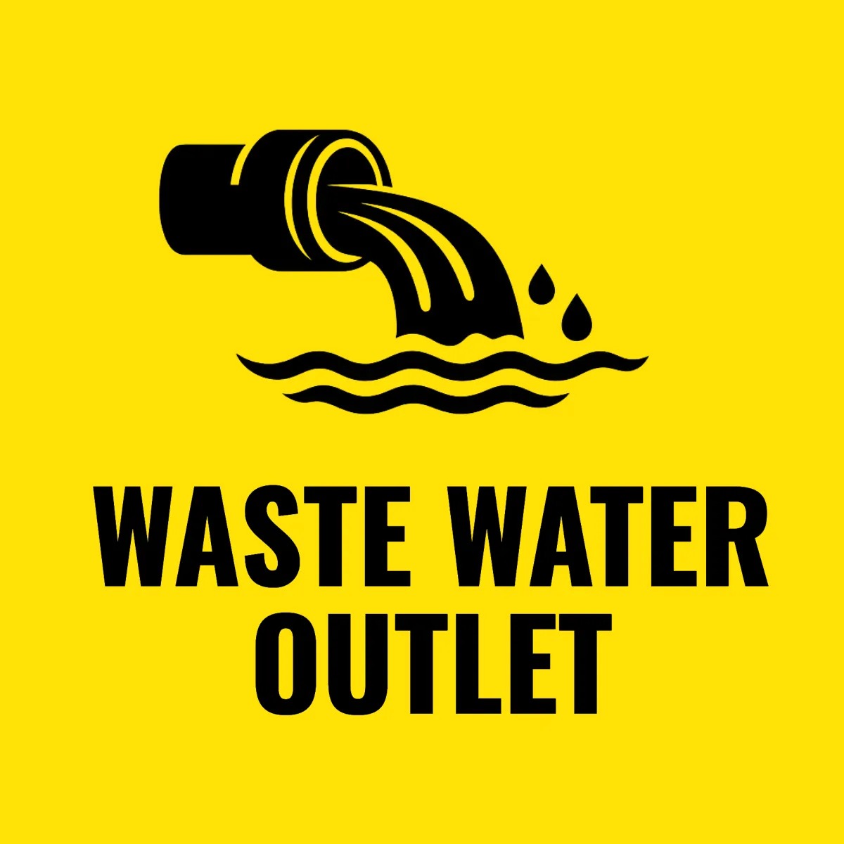 Free Wastewater Outlet Water Utility Sign Template to Edit Online