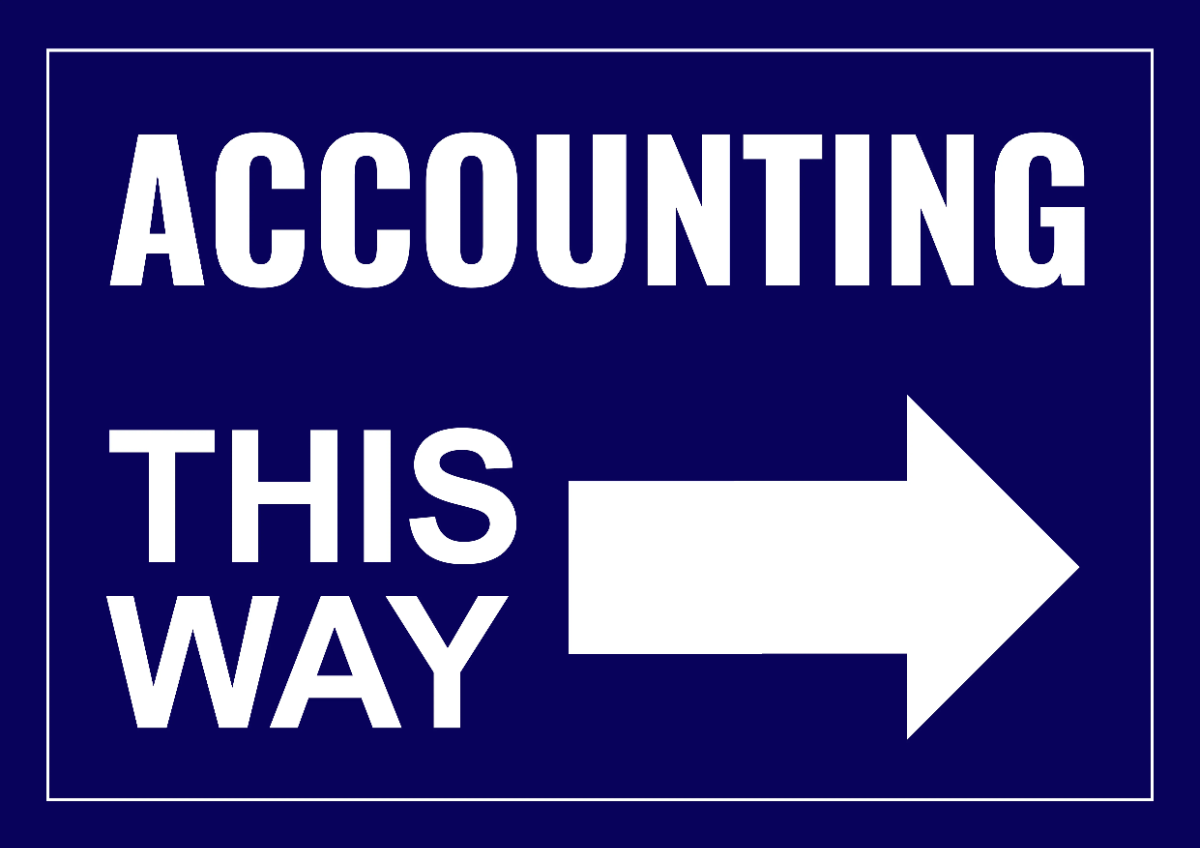 Accounting Wayfinding Finance Sign Template