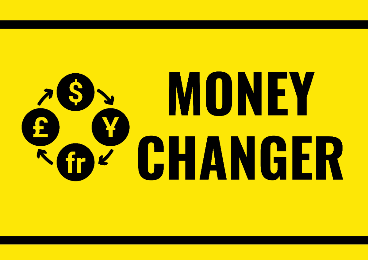 Money Changer Finance Sign Template