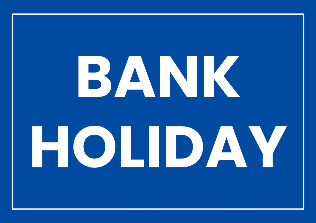 Free Bank Holiday Finance Sign Template to Edit Online