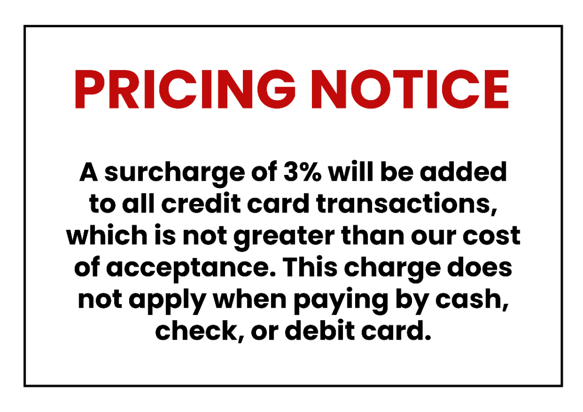 Free Pricing Notice Finance Sign Template to Edit Online