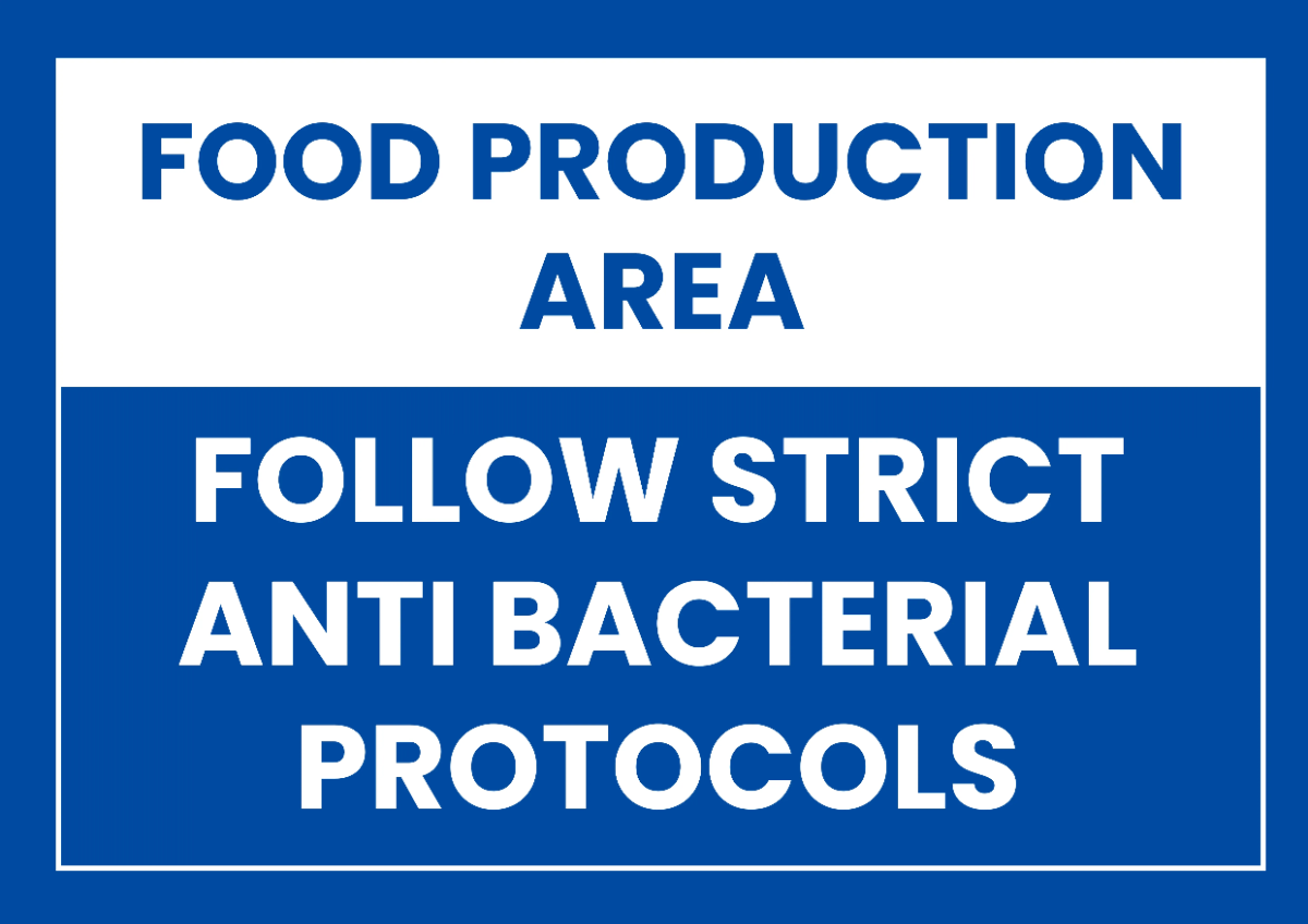 Free Anti Bacterial Food Processing Sign Template to Edit Online