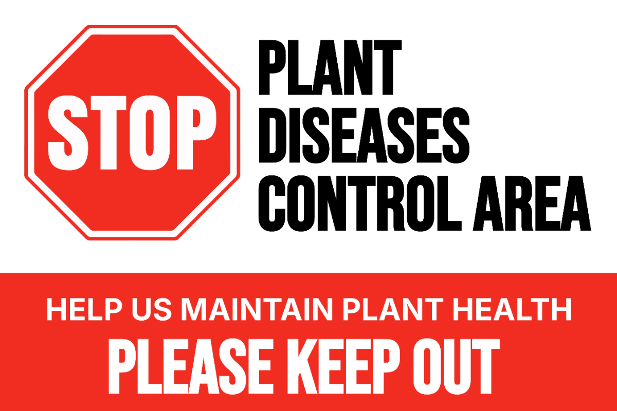 Free Plant Disease Control Area Agriculture Sign Template to Edit Online