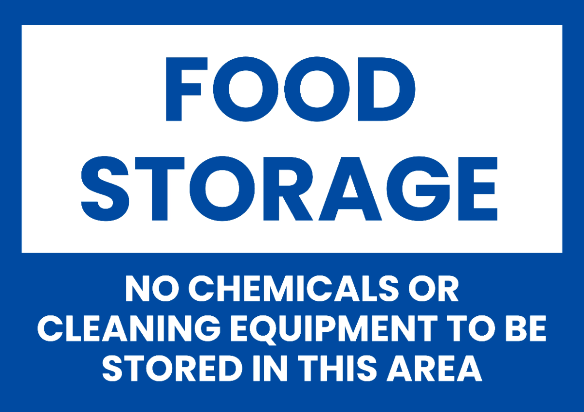 Free Food Storage Processing Sign Template to Edit Online