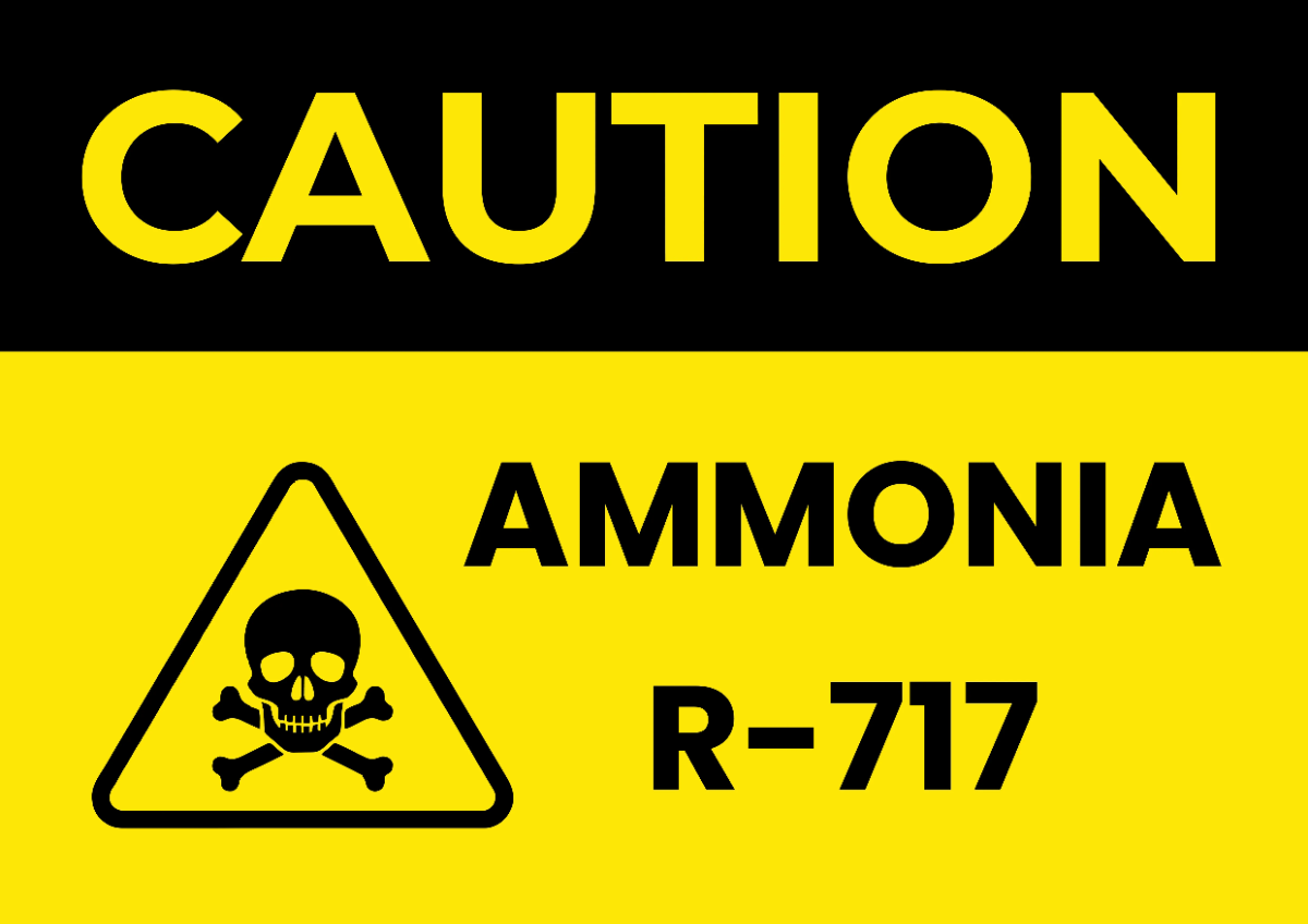 Ammonia Food Processing Sign Template