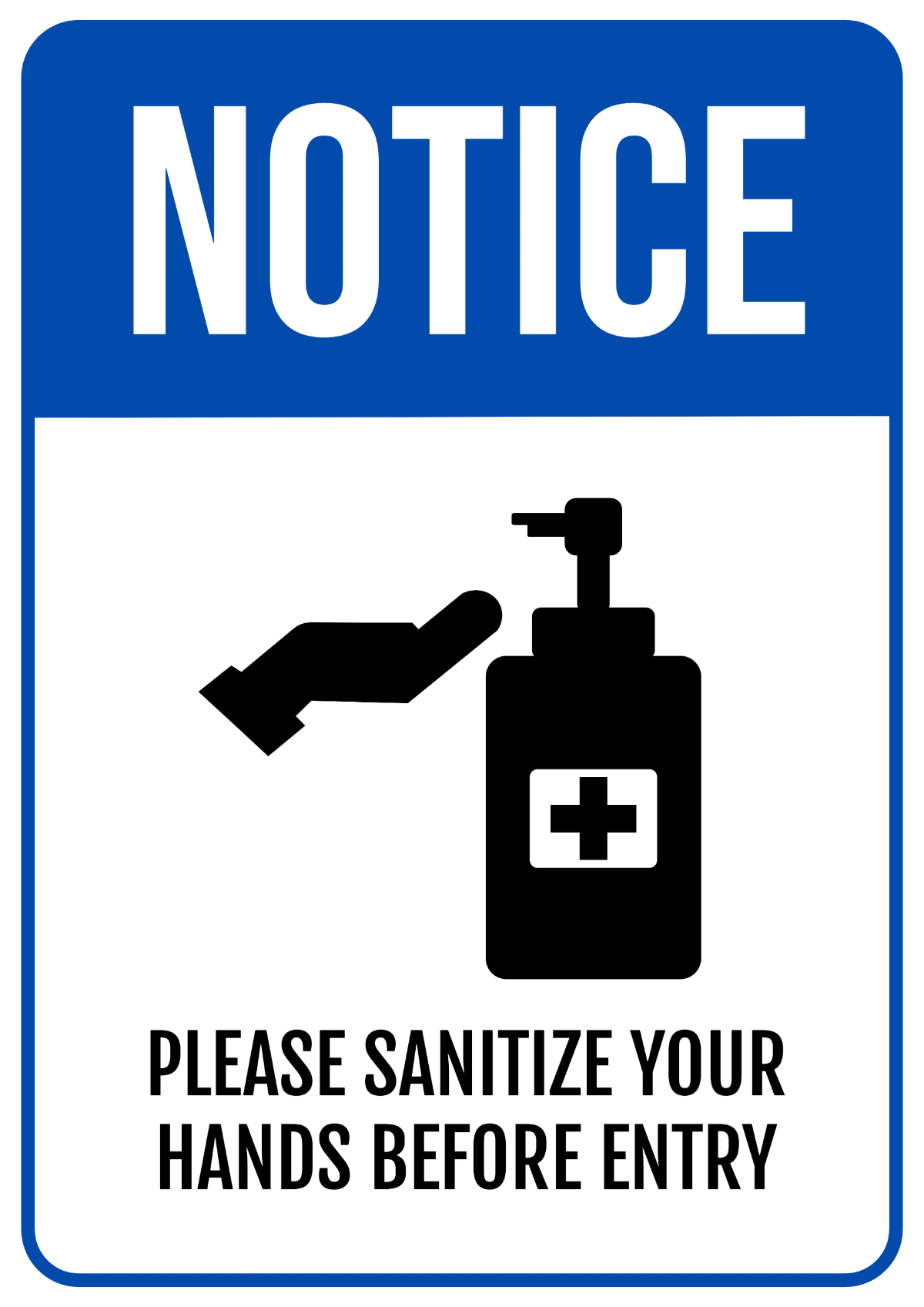 Free Sanitize Hands Before Entry Food Processing Sign Template to Edit Online
