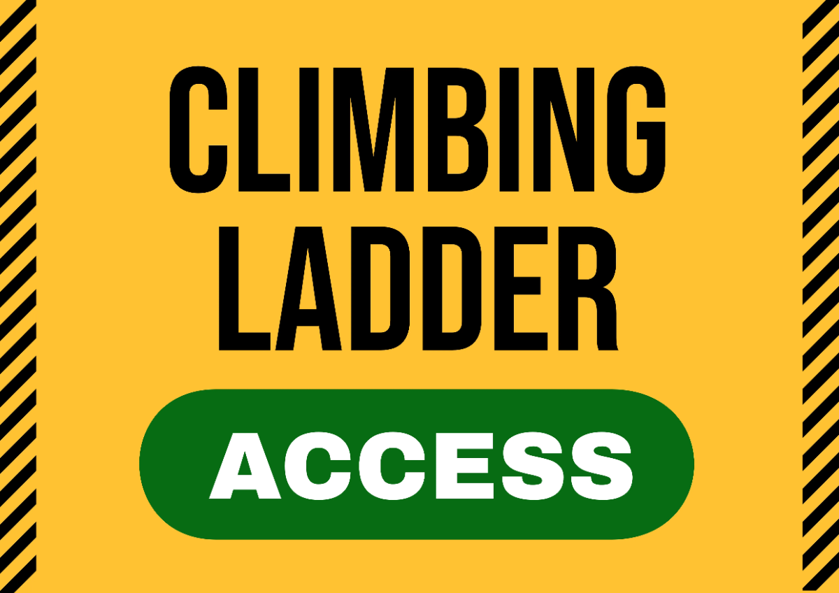 Free Climbing Ladder Access Telecom Tower Sign Template to Edit Online