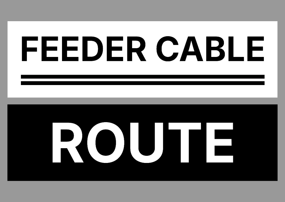 Feeder Cable Route Telecom Sign Template