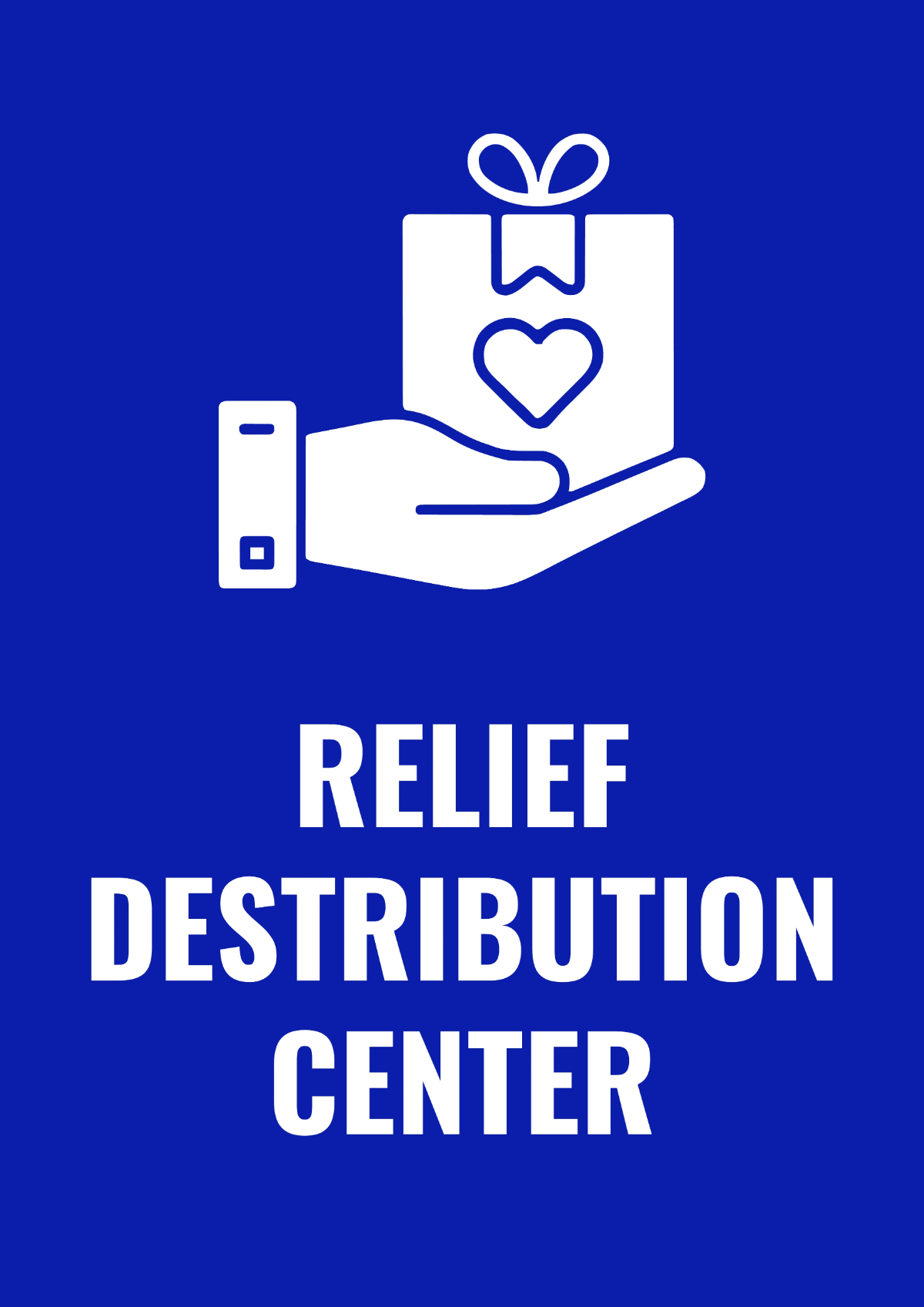 Free Relief Distribution Center Sign Template to Edit Online