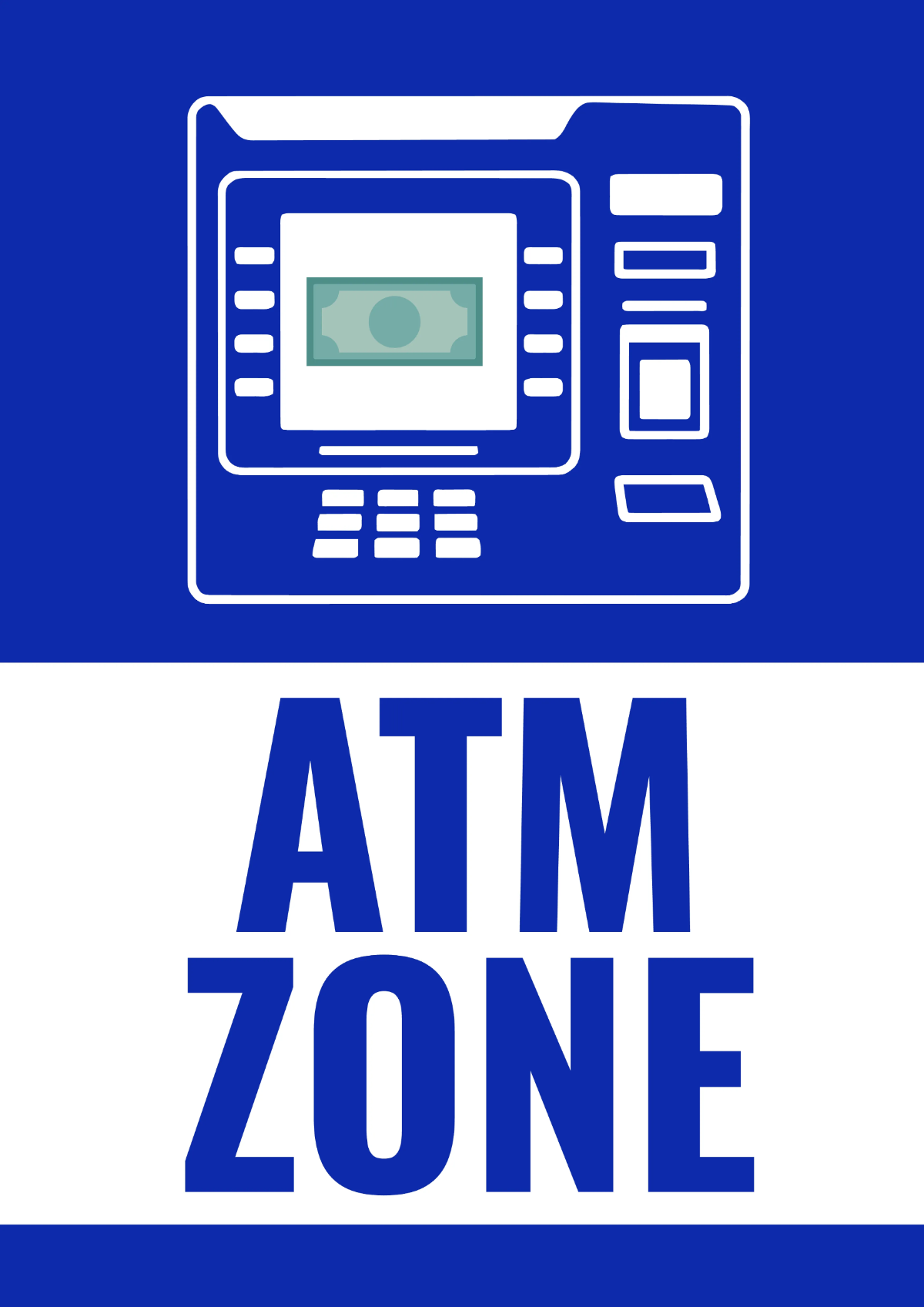Free ATM Zone Finance Sign Template to Edit Online