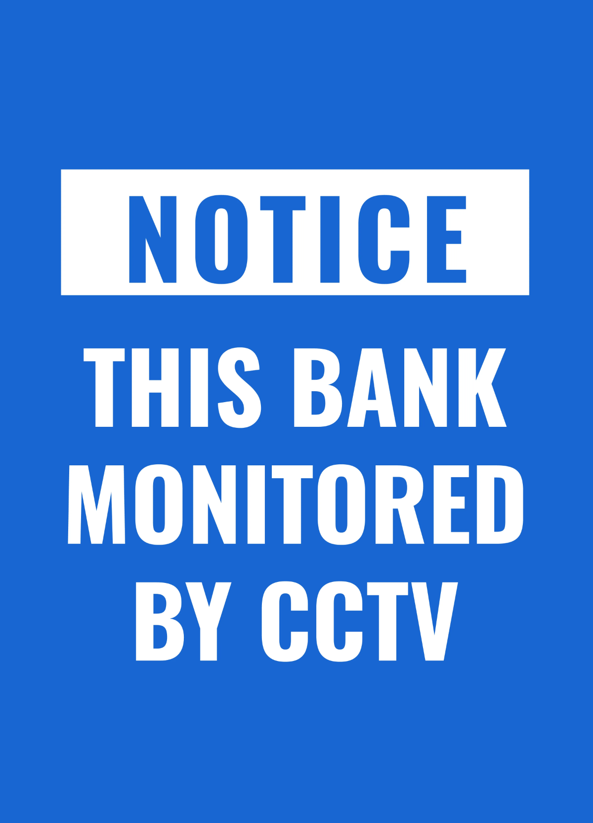 Free CCTV Monitoring Finance Sign Template to Edit Online
