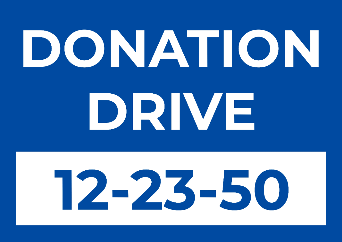 Free Donation Drive Sign Template to Edit Online