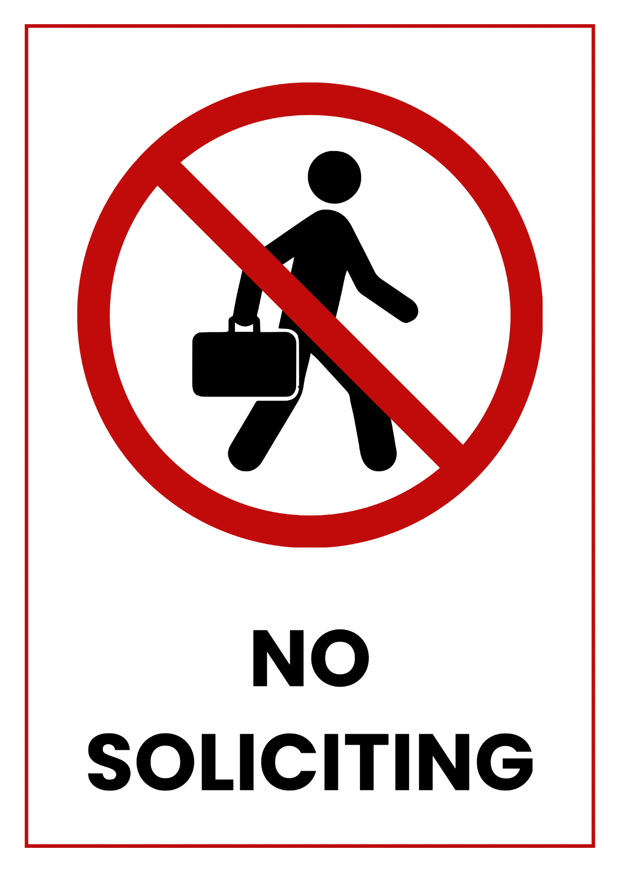 Free No Soliciting Sign Template to Edit Online