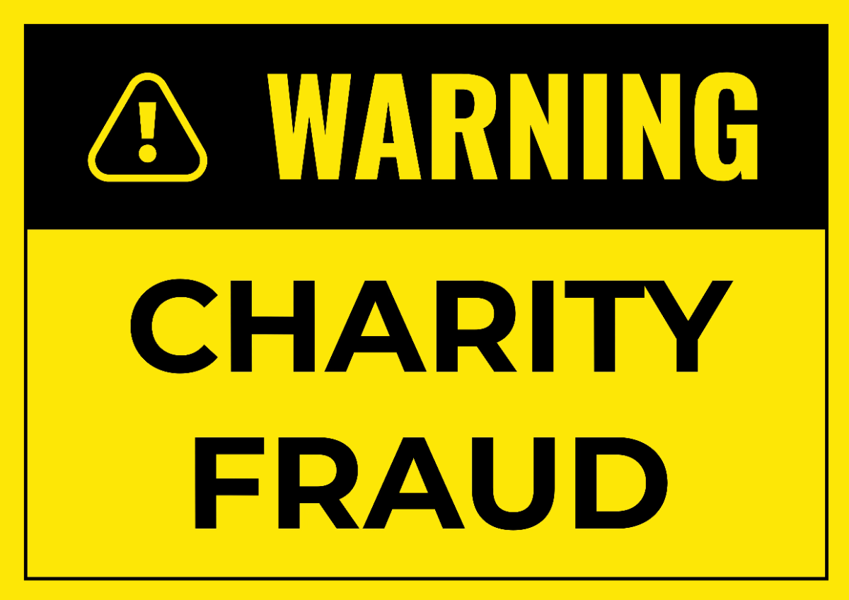 Free Charity Fraud Sign Template to Edit Online
