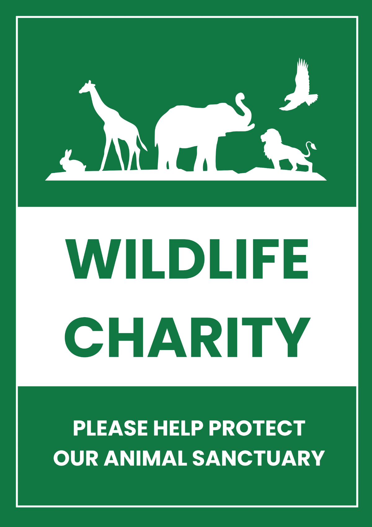 Free Wildlife Charity Sign Template to Edit Online