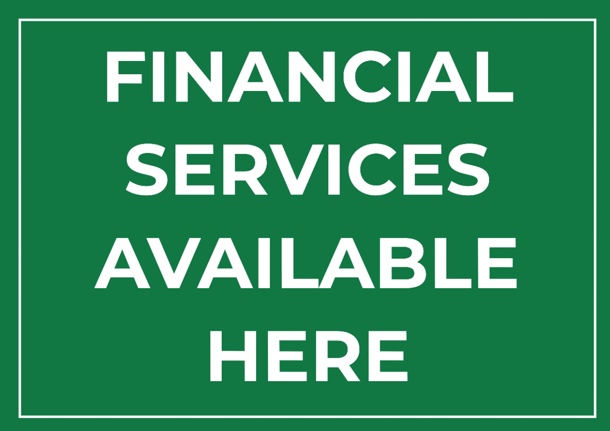 Free Financial Services Sign Template to Edit Online