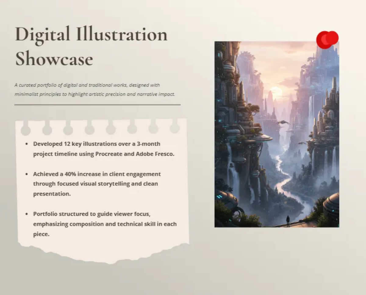 Free Artwork Portfolio Template to Edit Online