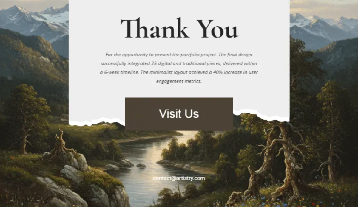 Free Artwork Portfolio Template to Edit Online