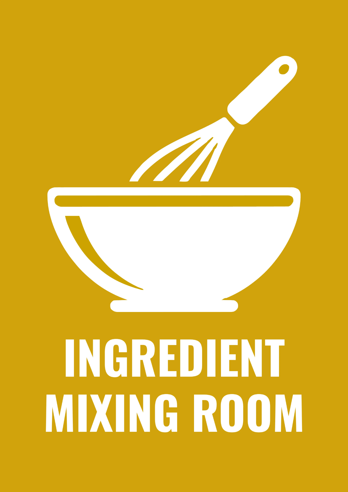 Free Ingredient Mixing Room Sign Template to Edit Online